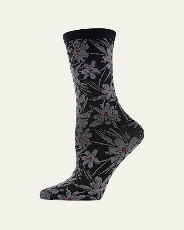 Abstract Floral Sock